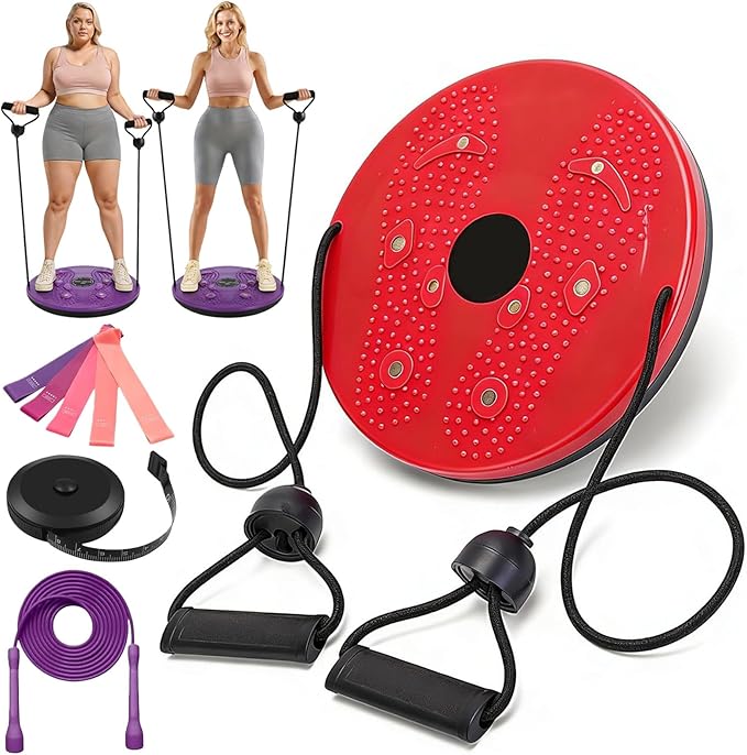 Waist Sculptor, 2026 New Waist Twister Machine Exercise with Arm Bands, Ab Twister Board Twisting Waist Disc for Exercise, Legs, Buttocks, Hip Exercise
