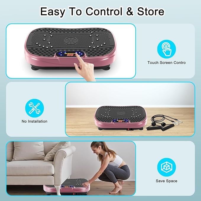 Vibration Plate Exercise Machine Whole Body Workout Vibration Fitness Platform for Home Fitness with Remote Control
