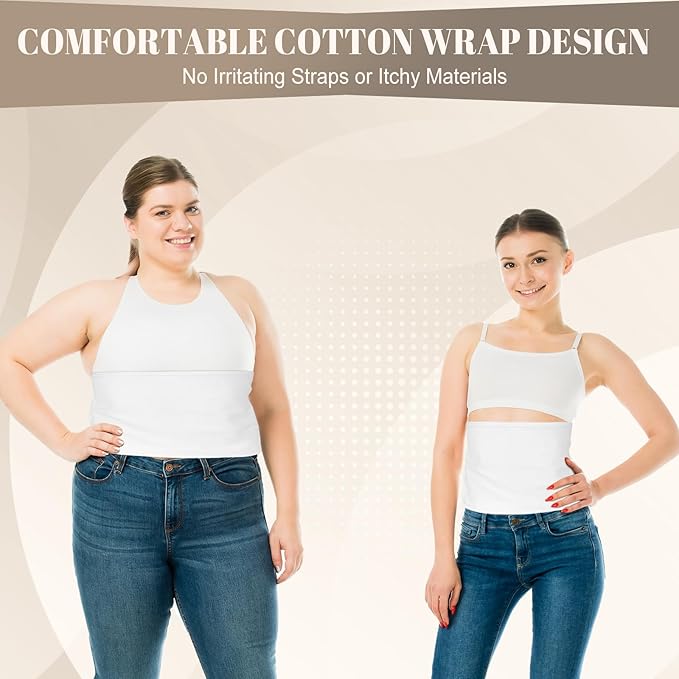 Castor Oil Pack Wrap with Straps (3 Pcs Set) – 1 Reusable Organic Cotton Castor Oil Wrap + 2 Cotton Flannels, Mess-Free Cotton Flannel Pads for Abdomen, Breast & Joints (Oil Not Included)
