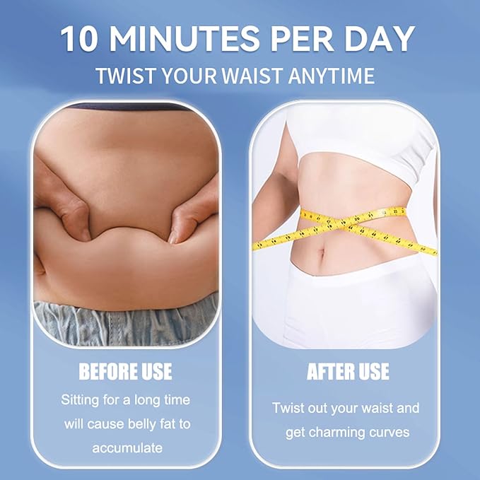 Waist Twisting Disc, Waist Sculptor Machine Twister for Home Exercise Workout, ab Twister Board for Women Weight Loss/Body Shaping/Foot MassageBlue,12x53x33cm