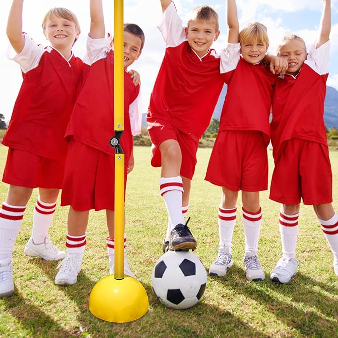 Didiseaon Foldable 2-Part Speed Agility Training Pole Yellow Football Basketball Hurdle for Field Drills