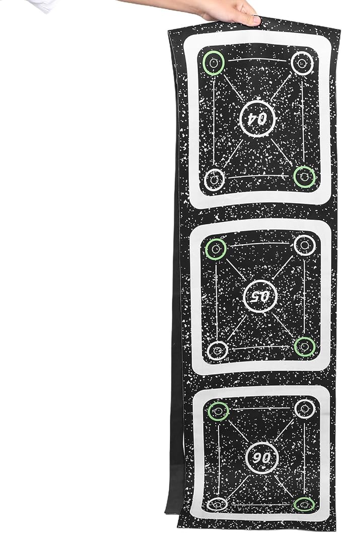 Beaupretty Agility Ladder Pad with 6 Green Rungs Rubber Footstep Training Mat Speed and Agility Ladder for Soccer Football Fitness and Quick Workout Training