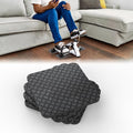 Anti-Slip Equipment Mats for Under Desk Pedal Exerciser 4 Pack 4" x 4" x 0.2" Double-Sided Silicone Pads Durable Floor Protectors for Elliptical Machines Leg Exercisers Treadmills