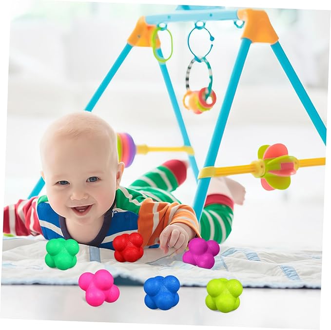BESPORTBLE Workout Ball Set Hexagonal Reaction Balls 6 Pcs Sports Training Equipment