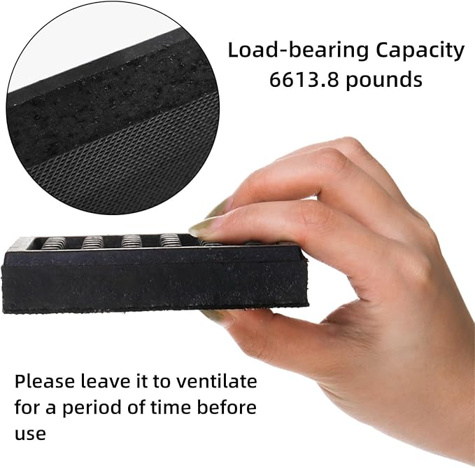 8 Pack Heavy Duty Exercise Equipment Mat, 4 x 4 x 0.8 Inch Non Slip Noise Reduction Mat for Treadmill, Treadmill Mat Pad for Rubber Hardwood Floors Carpet Protection Home Gym