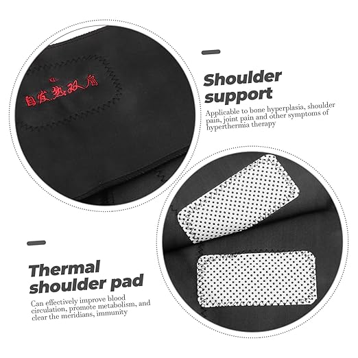 IMIKEYA Self-Heating Shoulder Guards with Dual Thermoelectric Effect Magnetic Support Belt for Shoulder Pain Relief and Muscle Relaxation