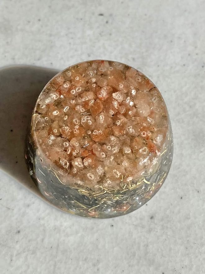 Himalayan Sea Salt Orgone Generator Energy Accumulator 528Hz/7.83Hz/Advance Harmonics Many Beautiful Ingredients and Colors! (Himalayan Sea Salt)