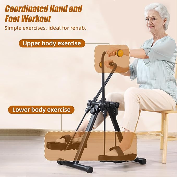 Arm and Leg Exercise Pedal Machine for Seniors, Seated Rehabilitation Bike for Physical Therapy, Elderly Stroke Recovery & Mobility Training Equipment