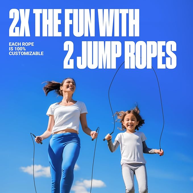 SPORTBIT Adjustable Jump Rope for Fitness and Exercise – Skipping Rope for Cardio, Boxing, and Weight Loss – Speed Rope perfect for Men & Women