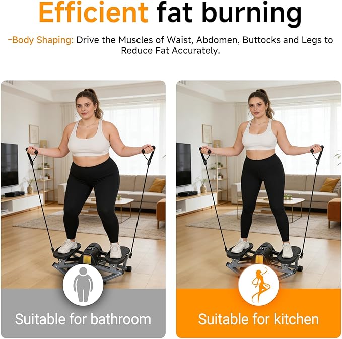 Rock Stepper, Lateral Rocking Fitness Home Workout Machine, Low-Impact Lateral Steppers for Knees and Joints, Portable Compact Side-to-Side Steppers for Legs, Glutes, Abs