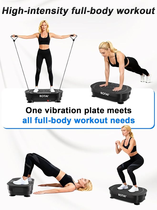 Vibration Plate Exercise Machine for Lymphatic Drainage，400 lbs Capacity Shake Plate Vibration Plate Machine for Weight Loss,Vibrating Plate for Full-Body Workouts for Men and Women(Black)