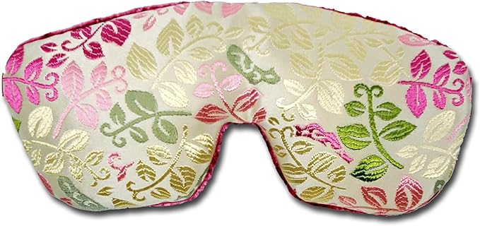 Opulence Weighted Yoga Eye Mask – Handmade Relaxation Pillow for Meditation & Savasana – Lavender Scented or Unscented, Flaxseed Filled, Satin & Velvet with Adjustable Strap