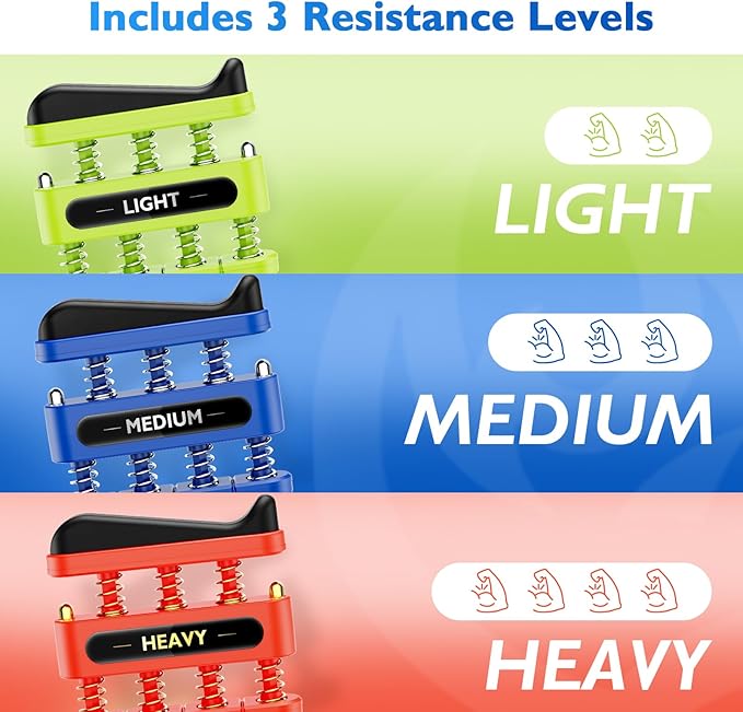 FitBeast Finger Strengthener, Finger Exerciser, Hand Exerciser for Improve Dexterity and Strength in Fingers, Hands, Forearms–Grip Strength Trainer for Musicians, Climbers