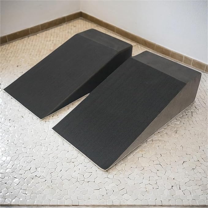 Yoga Foam Wedges 2Pcs Yoga Wedge Blocks Squat Block Multi-Functional Stretch Slant Board Non-Slip Calf Stretcher for Sports Fitness
