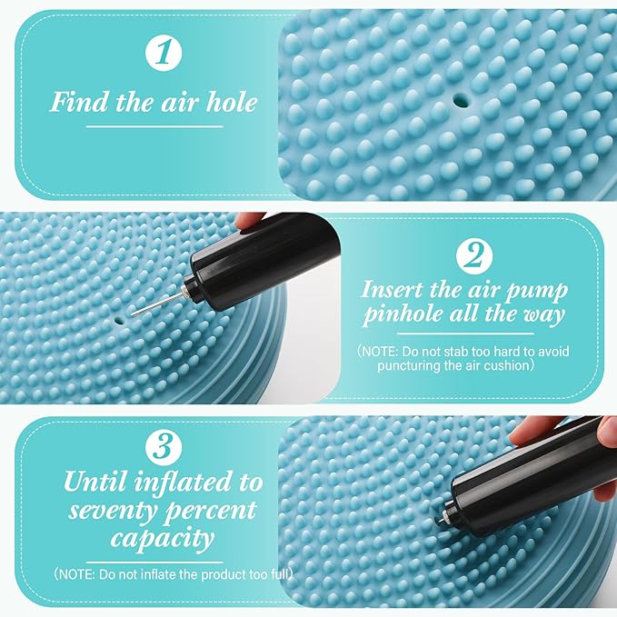 Libima 2 Pcs Wobble Cushion Wiggle Seat Flexible Sensory Seating Balance Disc Board for Men Women Physical Exercise Improving Posture Home Office