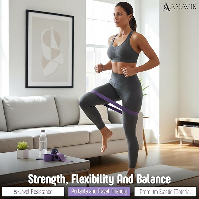AMAVIK Pilates Kit 15-Pieces Home Workout Set with 5 Resistance Bands, Pilates Ring and Ball Set with Accessories-A Complete Pilates Set for Women to Improve Strength, Flexibility and Balance Body