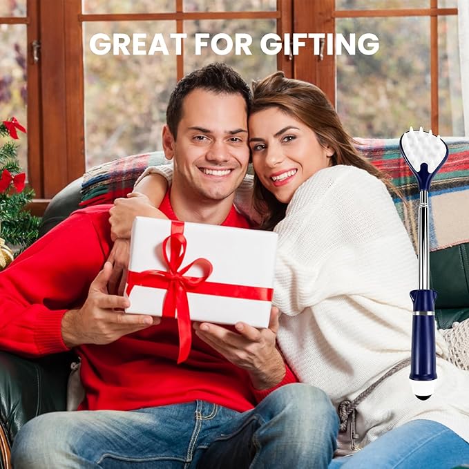 23-Inch Extendable Big Back Scratcher, Portable Double-Sided Big Back Scratcher for Rough & Soft Skin, Ideal for Men, Women & Adults, As a Gift for Friends, Parents and Loved Ones (H-Purple)