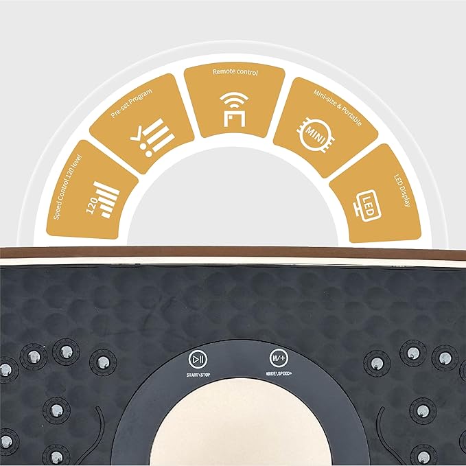 Vibration Plate Machine with Resistance Bands and Remote Control 125 Speed Levels 450LB Capacity Whole Body Oscillating Platform for Home Use