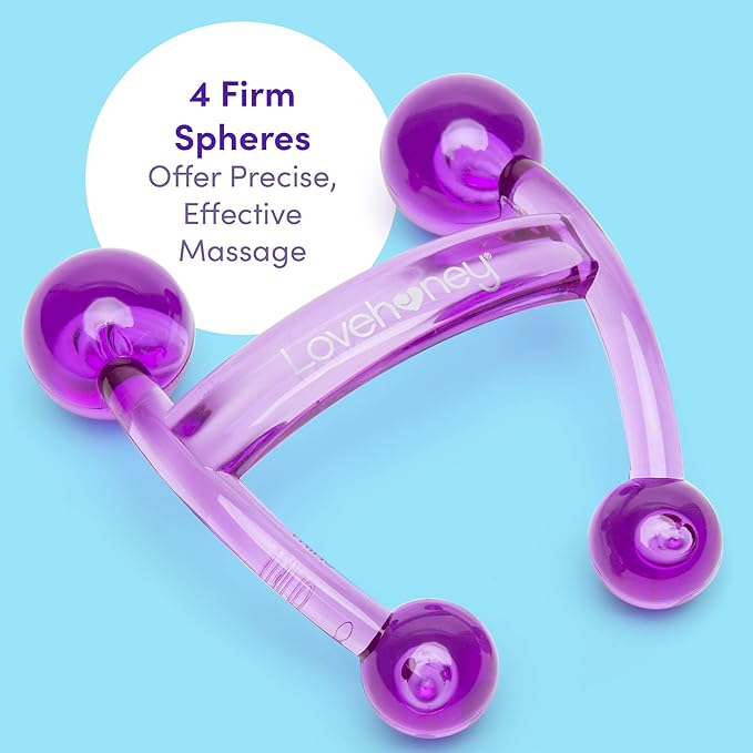 Lovehoney Oh! Body Massager Handheld Tool | Massage Tool for Back, Neck & Shoulders | Easy Grip Smooth Ergonomic Handle | Purple