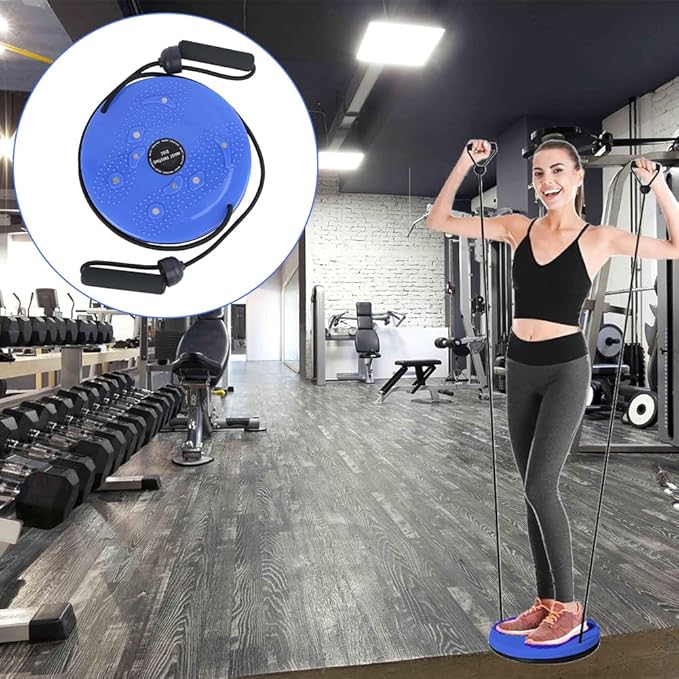 Twisting Waist Disc, Waist Sculptor Twister Board Core Twister Board Body Shaping Aerobic Exercise Fitness Machine Rotating Female Trainer Twist with Pull Rope for Home Office Slimming Foot Massage