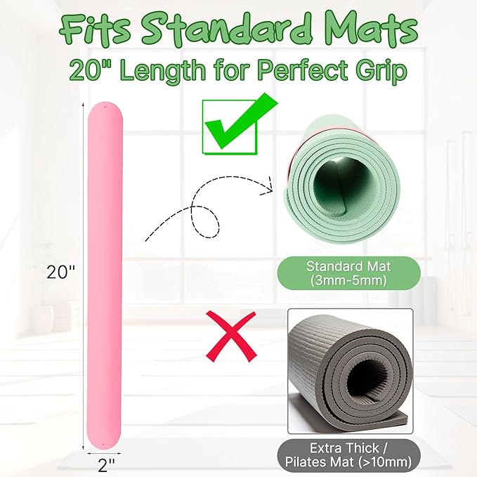 Aolamegs Yoga Mat Strap,Heavy Duty Bungee Straps Band,Wrap Organizer for Yoga Mat/Workout/Exercise(20" L x 2" W)