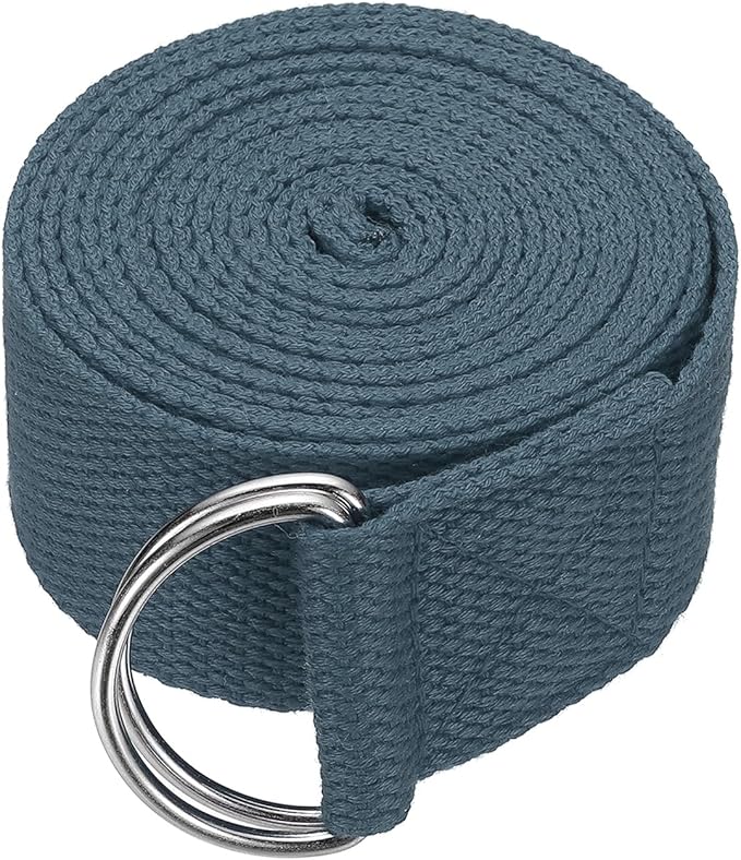 Yoga Strap for Stretching, Athletic Stretch Band with Adjustable Metal D Ring Buckle Yoga Bands