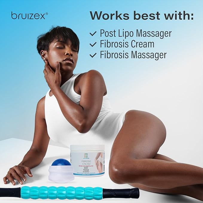 Bruizex Lymphatic Drainage Massage Oil: Arnica and Coconut Oil for Manual Lymph Drainage & Post Surgery Recovery for Liposuction, 360 Lipo, BBL,Tummy Tuck, Lymphedema, Lipedema, Lipo Foam- 2.0 oz