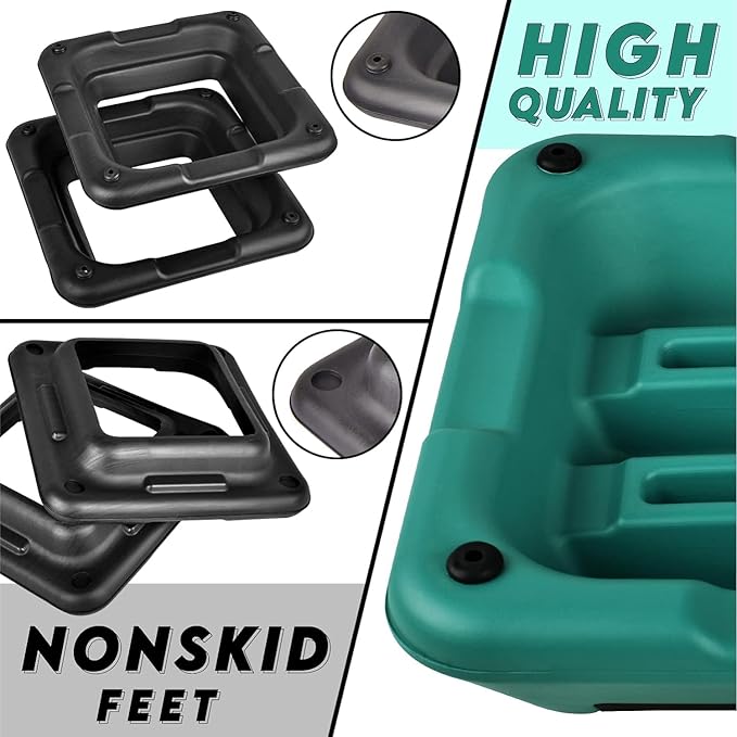 Yes4All High Arobic Step Platform & Stackable Risers - Adjustable 4"/6"/8"/10"/12" Height - Choose Full Step Platform Set or 2-Pack Stackable Risers, Customize for Cardio & Aerobic Exercise