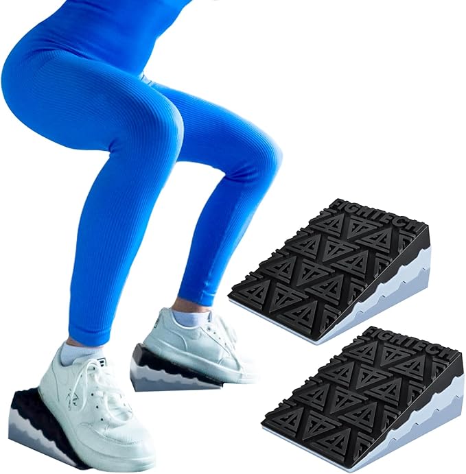 Squat Wedge Block for Elevated Heel Squats and Deadlifts - Improve Mobility, Balance, and Strength - Non-Slip, Versatile Trainer Aid