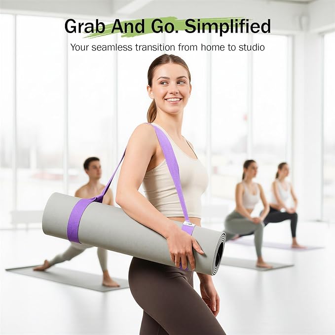Slim Panda Yoga Mat Straps for Carrying, Adjustable Yoga Mat Carrier Sling Fits All Mats(Mat Not Included)