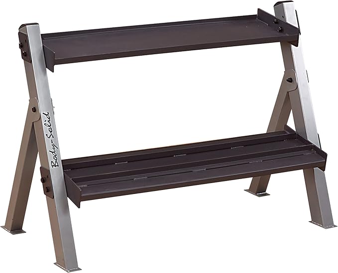 Body-Solid (GDKR100B) 3-Tier Kettlebell Rack - Compact, Durable Kettlebells Weight Stand for Home Gym, Fits 5-80 lb. Kettle bells