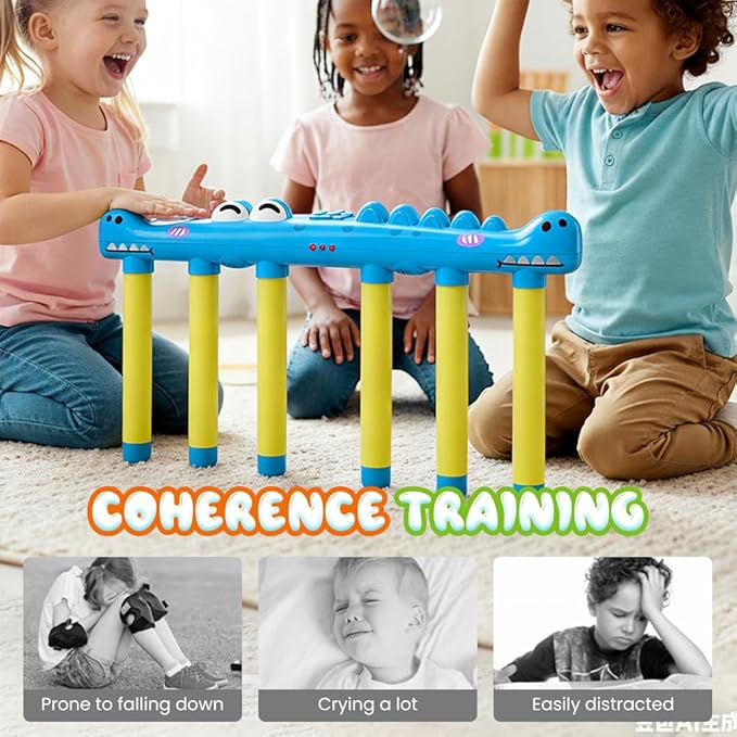 Reflex Sticks Rebounce Game, Reflex Light-Up Sticks Reaction Training Hand Speed Challenge Game, Hand Eye Coordination Training Toy for Home, Office & Team Activities