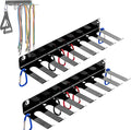 Wall-Mounted Gym Organizer, Resistance Band Storage Rack, Barbell Holder Wall Mount, Dumbbell Storage, Home Gym Accessories Holder