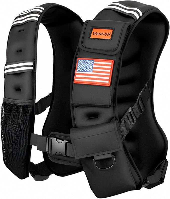 Weighted Vest Woman & Men,8lb/12lb/16lb/20lb/30lb/40lb Plus Size Weighted Vest With Phone Pockets & Reflective Strips for Walking, Running, Hiking,Rucking, Workout, Strength Training