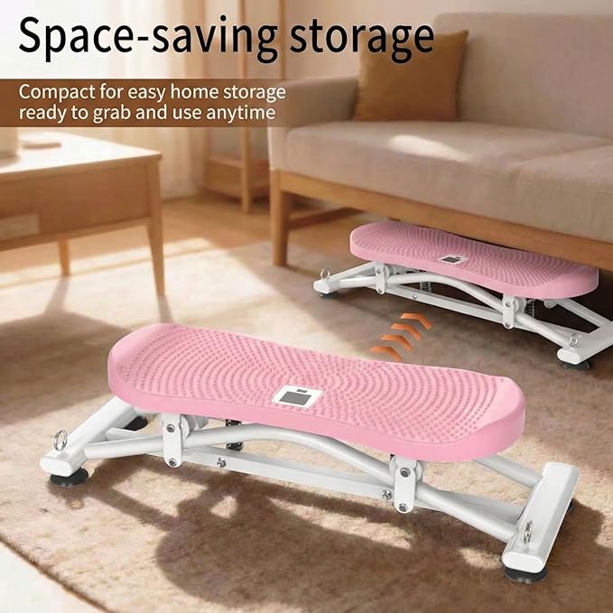 Balance Board for Adults, Rocking Stepper with Resistance Bands, Portable Wobble Board with LCD Monitor, 300 lbs Capacity Ski Trainer for Full Body Workout at Home Gym
