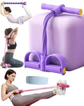 Fashion Puller Exercise, 8 Tube Pedal Resistance Device, Detachable and Adjustable Pedal Resistance Device, Multifunction Tension Rope Fitness Resistance Bands for Abdomen/Waist/Arm/Leg