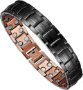 MagEnergy Mens Copper Magnetic Bracelets, 99.9% Pure Copper Bracelet with Double-Row Strength Magnets, Adjustable Jewelry with Sizing Tool