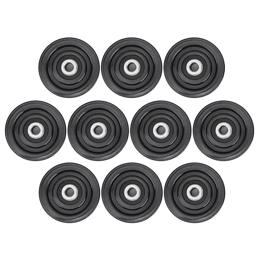 10PCS Fitness Bearing Pulleys – Nylon & Iron Home Gym Attachments for Exercise Strength Training Equipment (75mm)