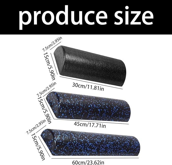 Small Pilates Foam Roller Soft Rollers for Muscles Massage Semicircle Design Small Smooth Foams Relax Muscles Half Round Foam