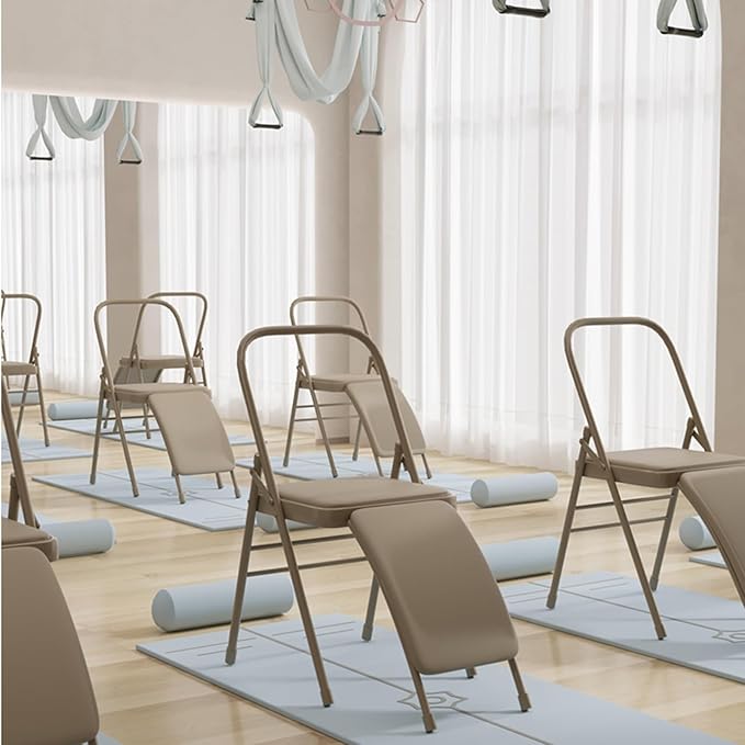 Yoga Chair,Thickened Auxiliary with Lumbar Support,It is Easier,for Home Office Dining Indoor Outdoor(Color1)