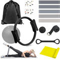 HASHMUST Pilates Ring Kit 12 PCS for Women, Home Workout Equipment with Magic Circle, Mini Exercise Ball, Resistance Bands, Massage Lacrosse, Yoga Strap, Full-Body Fitness Set for Toning & Gift