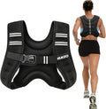 Weighted Vest Woman, 6/8/12/16/20/25/30 Lb Unisex Reflective Strength Training Weight Vest For Running, Jogging, Cardio & Workouts