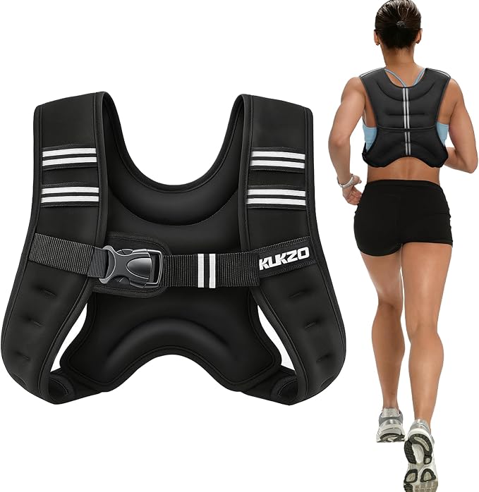 Weighted Vest Woman, 6/8/12/16/20/25/30 Lb Unisex Reflective Strength Training Weight Vest For Running, Jogging, Cardio & Workouts