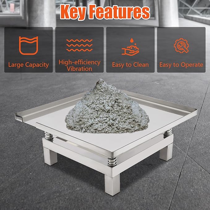 Concrete Vibrating Table Countertop Vibration Platform Compact Stainless Steel Vibration Table
