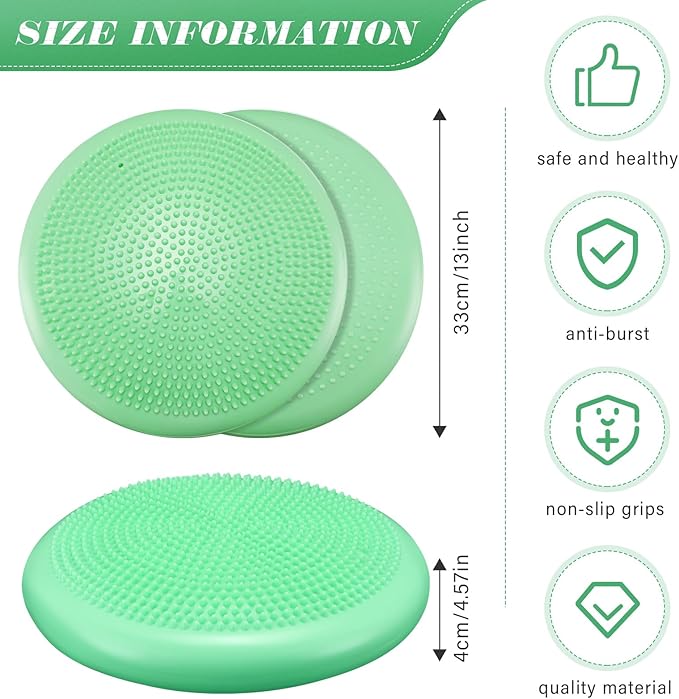 Libima 8 Pcs Wiggle Seat for Sensory Kids Flexible Wobble Cushion Non Slip Balance Disc for Adults Core Strength Physical Exercise Improve Posture School Home Office