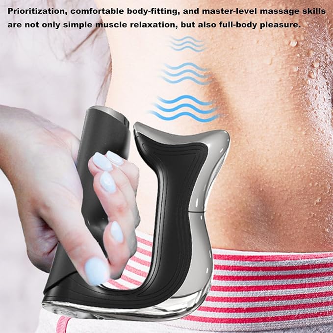 New Fascia Knife Multifunctional Massage Tool Christmas Gift Electric Fascia Knife for Muscle Relaxation Scraper for Fascial Massager for the Whole Body (White)