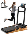16% Incline Walking Pad Treadmills for Home Small, 4-in-1 Under Desk Treadmill with Handles, Foldable Treadmill with 2.5 HP Quiet Brushless, 330 LBS Capacity