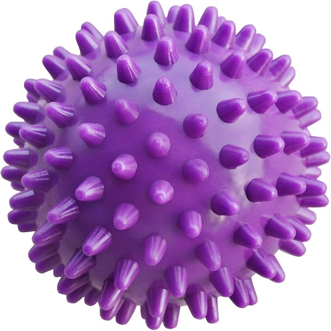 PGYUD Spiky Massage Ball – Trigger Point & Plantar Fasciitis Relief – Deep Tissue Roller for Feet, Back, and Muscles (Purple)
