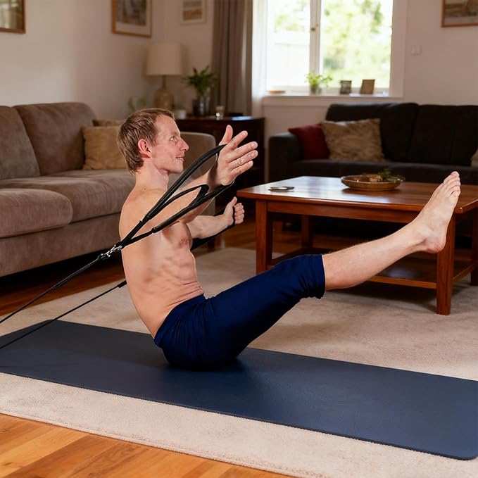 2PCS Pilates Strap, Pilates Double Loop Strap, Yoga Stretching Straps, Comfortable Enhanced Thickness, Fitness D-Ring Double Loop Straps, Pilate Equipment D-RingStrap, Home Gym Yoga Workout Accessory