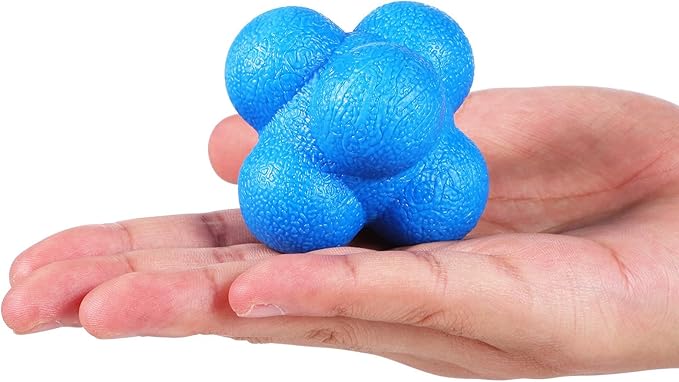 Toyvian 6 Pcs Reaction Bounce Balls: Agility Reaction Reflex Balls Set for Hand-Eye Coordination, Speed & Agility Training - Ideal for Basketball, Football, Tennis, Boxing & Cricket